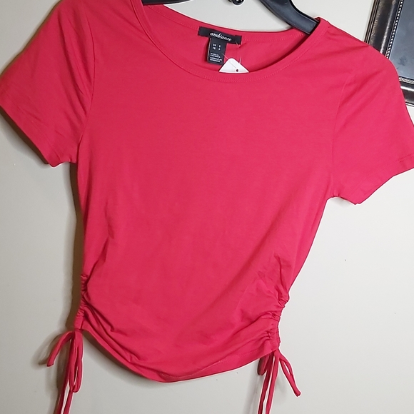 💢SOLD💢Girls Red Toggle Waist Tank Top - Picture 7 of 7